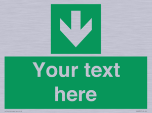 Safe condition Custom arrow down sign